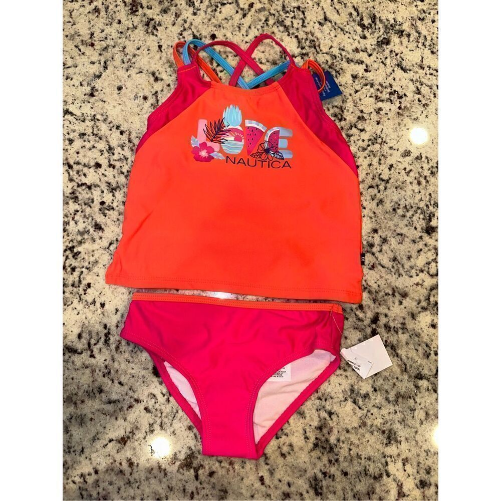 Nautica Girls' Two-Piece Bikini Swimsuit Set